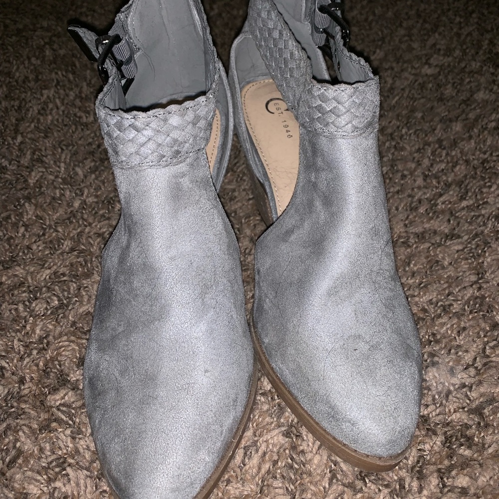 Icy blue booties